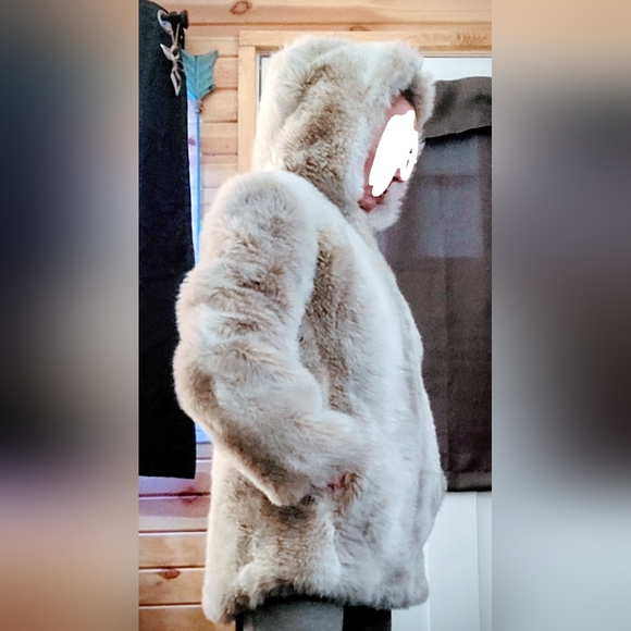 Vintage Sears Fashion White Faux Fur Women's Jacket❤️BEAUTIFUL!!!! Sz Sm/Med(16) - Picture 3 of 16